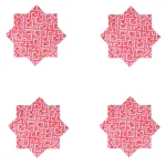 Hand Block Pink Abstract Print Set of 6 PCs Cotton Napkins - Image 4