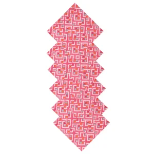 Hand Block Pink Abstract Print Set of 6 PCs Cotton Napkins - Image 5