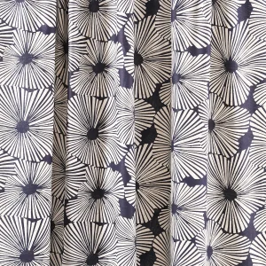 Hand Block Print Cotton Blue Floral Running Craft Fabric - Image 3