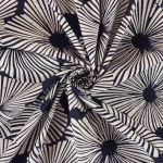 Hand Block Print Cotton Blue Floral Running Craft Fabric - Image 4