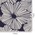 Hand Block Print Cotton Blue Floral Running Craft Fabric - Image 5