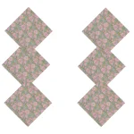 Hand Block Print Cotton Napkins Green Floral - Image 4