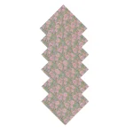 Hand Block Print Cotton Napkins Green Floral - Image 5