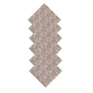 Hand Block Print Cotton Napkins Green Floral - Image 5