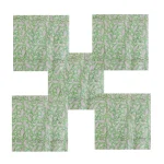 Handmade Green Floral Block Print Cotton Napkins