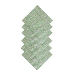 Handmade Green Floral Block Print Cotton Napkins - Image 4