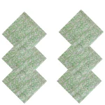 Handmade Green Floral Block Print Cotton Napkins - Image 5