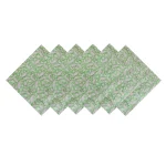 Handmade Green Floral Block Print Cotton Napkins - Image 6