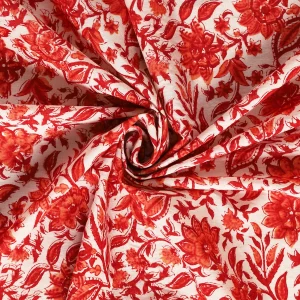 Indian 3 Yard Hand Block Floral Print Cotton Fabric - Image 3