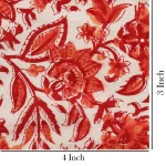 Indian 3 Yard Hand Block Floral Print Cotton Fabric - Image 5