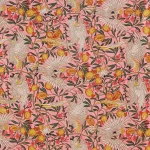 Indian Cotton Fabric Pink Crane Swans Print