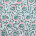 Indian Floral Print Cotton Fabric Hand Block Teal Blue