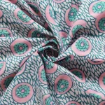 Indian Floral Print Cotton Fabric Hand Block Teal Blue - Image 3