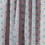 Indian Floral Print Cotton Fabric Hand Block Teal Blue - Image 4
