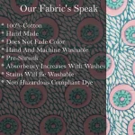 Indian Floral Print Cotton Fabric Hand Block Teal Blue - Image 6