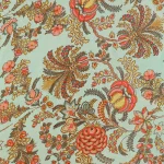 Indian Green Floral Print Cotton Fabric