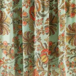 Indian Green Floral Print Cotton Fabric - Image 3