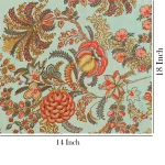Indian Green Floral Print Cotton Fabric - Image 5