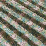 Indian Handmade Block Print Cotton Fabric Green Floral - Image 2