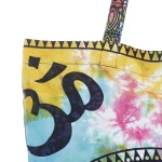 Indian Tie Dye Om Mandala Cotton Shopping Bag - Image 2
