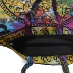 Indian Tie Dye Om Mandala Cotton Shopping Bag - Image 3