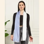 Indian Viscose Rayon Scarf Neck Wrap Blue Ombre Scarf - Image 2