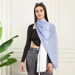 Indian Viscose Rayon Scarf Neck Wrap Blue Ombre Scarf