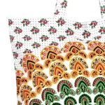 Indian White Peacock Mandala Tote Bag - Image 2