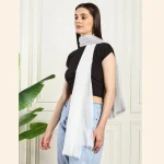 Large Viscose Rayon Summer Neck Wraps Grey Ombre Scarf - Image 4