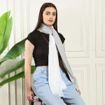 Large Viscose Rayon Summer Neck Wraps Grey Ombre Scarf