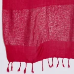 Luxurious Pink Solid Viscose Zari Scarves - Image 9