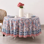 Luxury Hand Block Print Kitchen Dining Table Cover And Napkins