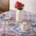 Luxury Hand Block Print Kitchen Dining Table Cover And Napkins - Image 5