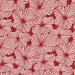 Maroon Hand Block Floral Printed Cotton Fabric