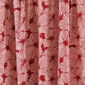 Maroon Hand Block Floral Printed Cotton Fabric - Image 4