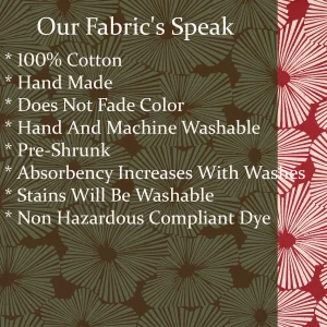 Maroon Hand Block Floral Printed Cotton Fabric - Image 6