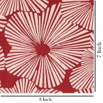 Maroon Hand Block Floral Printed Cotton Fabric - Image 5