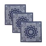 Men Women Blue Bandana Cotton Paisley Print Scarf - Image 7
