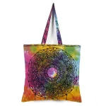 Multi Dream Catcher Print Cotton Shopping Bag