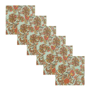 New Green Floral Print Cotton Napkins 48 PCS - Image 3