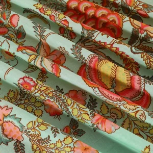 New Green Floral Print Cotton Napkins 48 PCS - Image 10