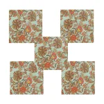 New Green Floral Print Cotton Napkins 48 PCS - Image 4