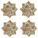 New Green Floral Print Cotton Napkins 48 PCS - Image 5