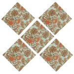 New Green Floral Print Cotton Napkins 48 PCS - Image 2