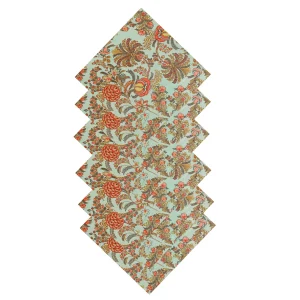 New Green Floral Print Cotton Napkins 48 PCS - Image 7