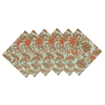 New Green Floral Print Cotton Napkins 48 PCS - Image 8