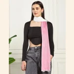 New White Pink Ombre Scarves Women's Lightweight Shawl - Image 3