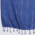 New Zari Designer Dupatta Women's Blue Viscose Scarf - Image 8