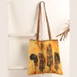 Orange Dream Catcher Unisex Tote Shopping Bag - Image 2