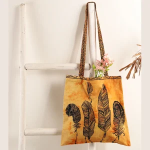 Orange Dream Catcher Unisex Tote Shopping Bag - Image 3